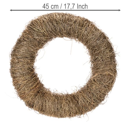 Köynnöskranssi, käsittelemätön, pyöreä, luonnonvärinen kranssi askarteluun, 45 cm | Floristik24.fi