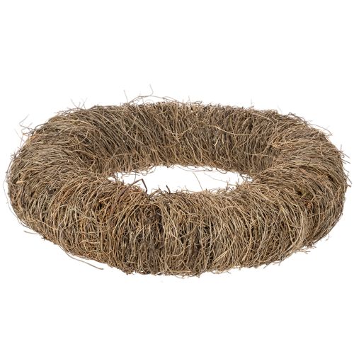 Köynnöskranssi, käsittelemätön, pyöreä, luonnonvärinen kranssi askarteluun, 45 cm | Floristik24.fi