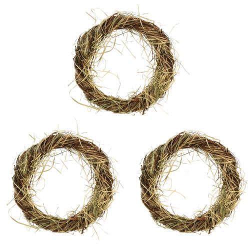 kohteita Viiniköynnösseppele luonnollinen seppele heinänruskealla vihreällä Ø25cm 3 kpl