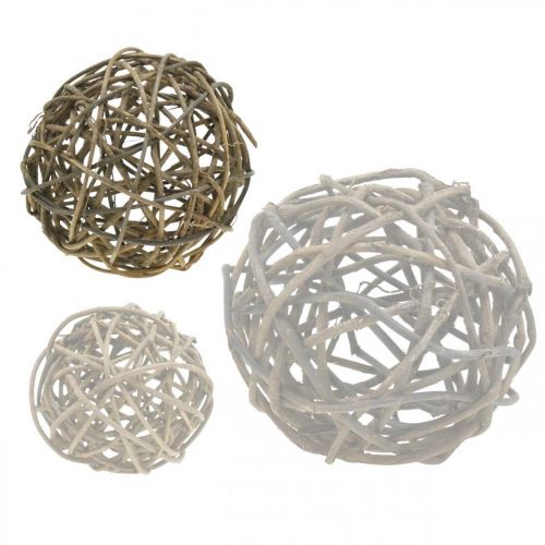 Floristik24 Deco Ball Vine Wood Luonnollinen Tumma Ø20cm