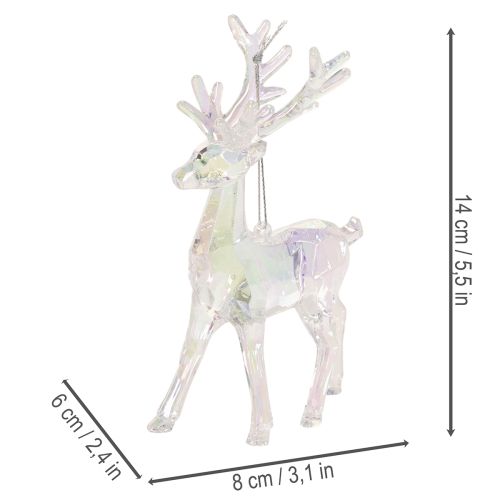 Akryyliset porokoristeet joulukuuseen, 14 cm, 4 kpl | Floristik24.fi
