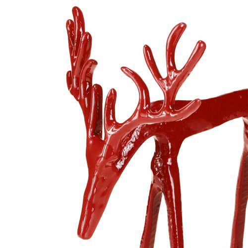 Floristik24 Porokoristemetallifiguuri Joulukoriste punainen 16×13×19cm