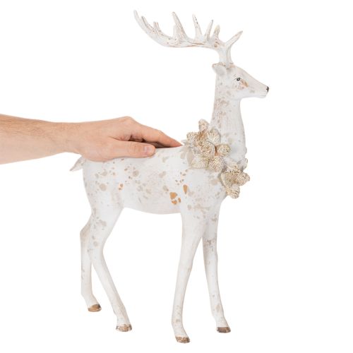 Koristeellinen peurahahmo käpykoristeen kera talvikoristeeseen, 49 cm | Floristik24.fi