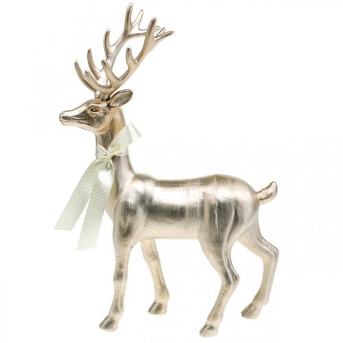 Floristik24 Koristeellinen peura seisoo samppanja koristefiguuri Advent 36cm