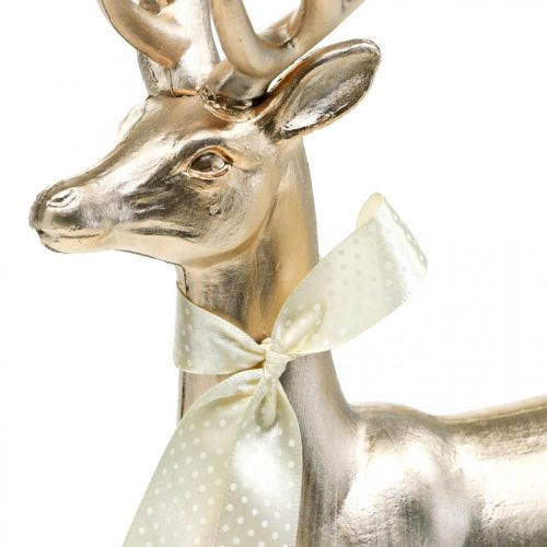 Floristik24 Koristeellinen peura seisoo samppanja koristefiguuri Advent 36cm