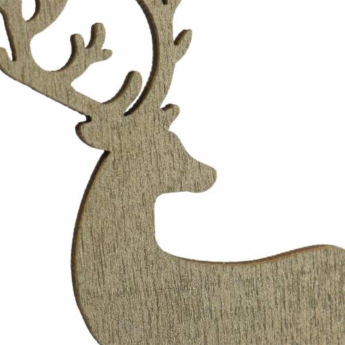 kohteita Deco plug deer kultaa, ruskeaa, vihreää lajitelma 8cm 18kpl