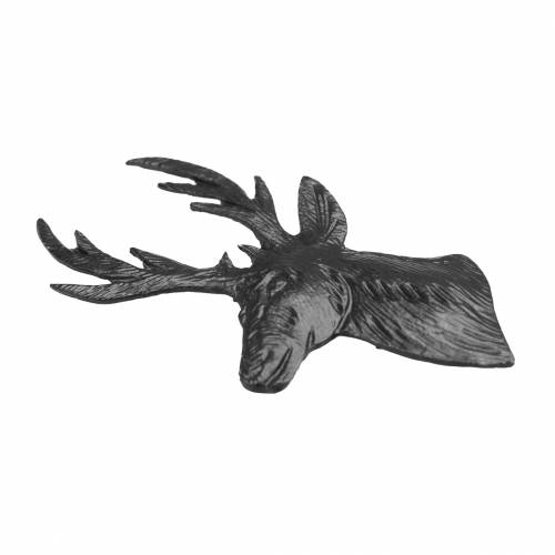 kohteita Koristeellinen poron rintakuva musta metalli 8cm × 4,8cm 8kpl