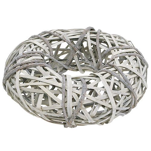 Floristik24 Kuoren seppele paju pieni harmaa Ø28cm