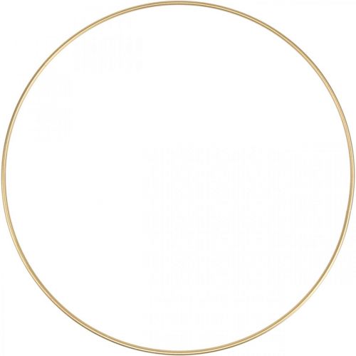 Floristik24 Metallisormuskoristesormus Scandi sormusdeco silmukka kultainen Ø40cm 4kpl