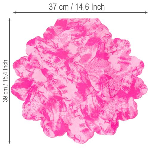Kukkakalvosin rondella pyöreä kalvosin 38cm vaaleanpunainen kimppuihin | Floristik24.fi