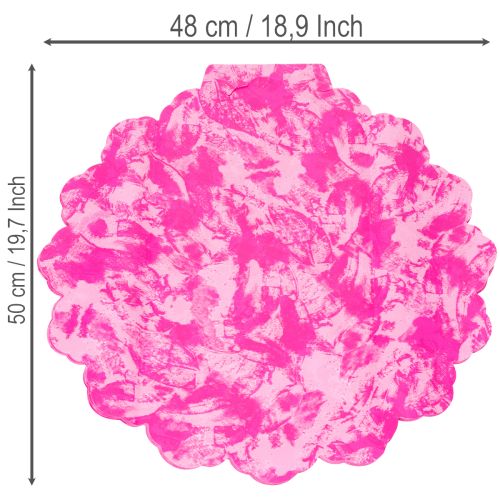 Vaaleanpunainen Rondella-kukkapanta kimppuihin, 48cm | Floristik24.fi