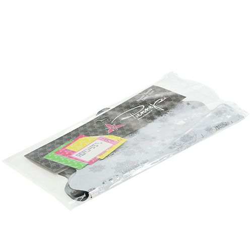 Floristik24 Rondella joulumotiivi hopea Ø40cm 50p