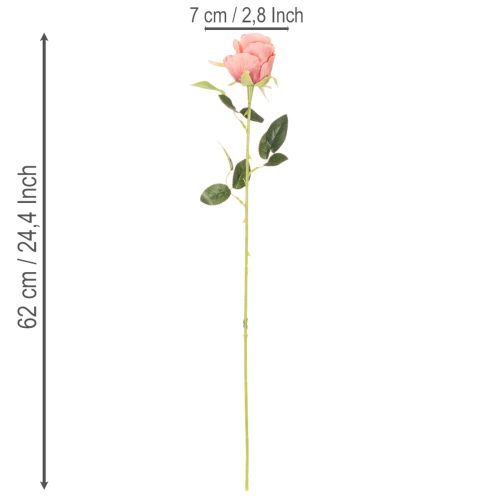 Tekoruusuja kimpussa, pitkä varsi 62 cm, 12 kpl | Floristik24.fi