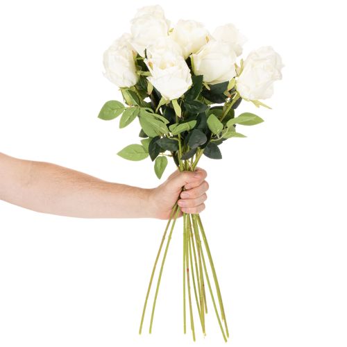 Tekoruusu, pitkävartinen, maljakkoon, 62 cm, 12 kpl | Floristik24.fi