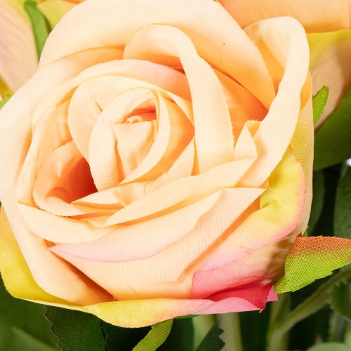 kohteita Keinotekoinen ruusukimppu realistisella ulkonäöllä, kestävä, hääkoristeeseen, 44 cm, 6 kpl