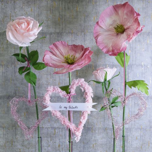 kohteita Keinotekoinen ruusu, jättimäinen kukka olohuoneiden ja häiden koristeluun, 92 cm