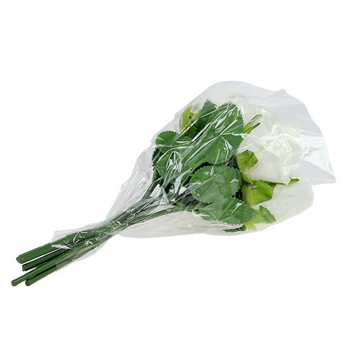 Floristik24 Ruusu valkoinen Ø6cm L30cm 6kpl