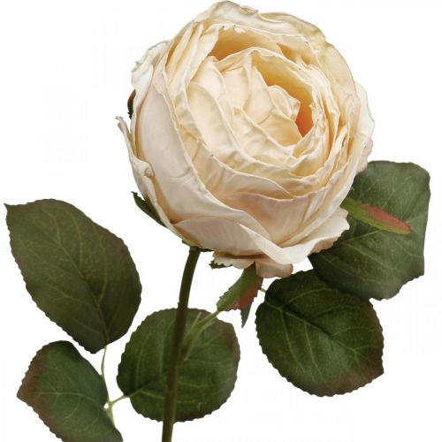 Rose Cream Silkkikukka Keinotekoinen ruusu L74cm Ø7cm