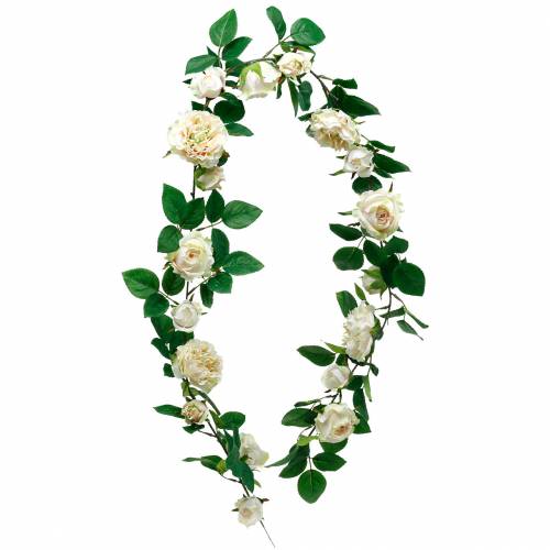 Floristik24 Romanttinen Rose Garland Silkkikukka Keinotekoinen ruusuköynnös 160cm