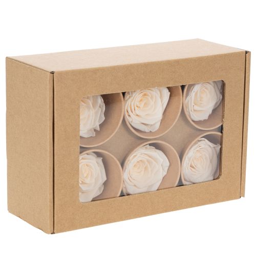 kohteita Ruusunpäät, säilykekukat tyylikkäisiin kukka-asetelmiin, 5 cm, 6 kpl