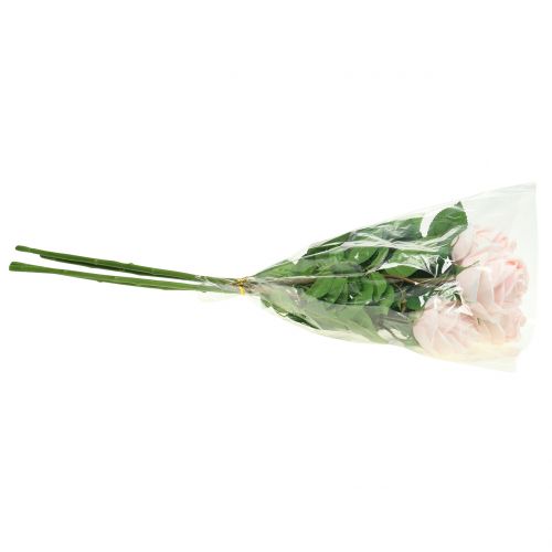 Floristik24 Ruusukimppu pehmeä pinkki 65cm 4 kpl