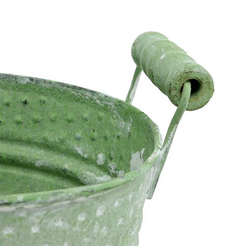 Floristik24 Metallinen ruusuruukku vihreä Ø12cm H16cm