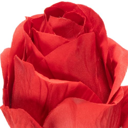 Ruusunoksa silkkikukka keinotekoinen ruusu punainen 72cm 3kpl | Floristik24.fi