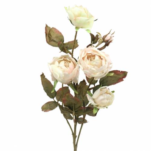 Floristik24 Ruusun oksa keinotekoinen kerma valkoinen 76cm