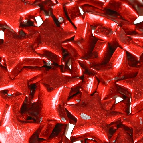 kohteita Punaiseksi maalatut joulutähdet Ø2,5cm – 2. valinta – 96 kpl