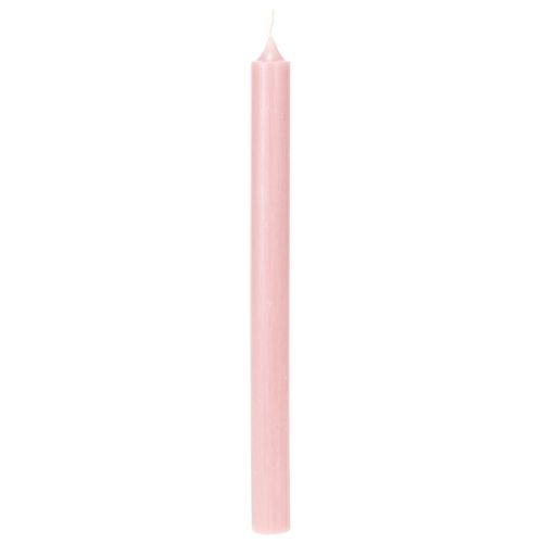 Rustiikkiset kynttilät, kartiokynttilät, yksivärinen, pinkki, 350/28 mm, 4 kpl ostaa | Floristik24.fi