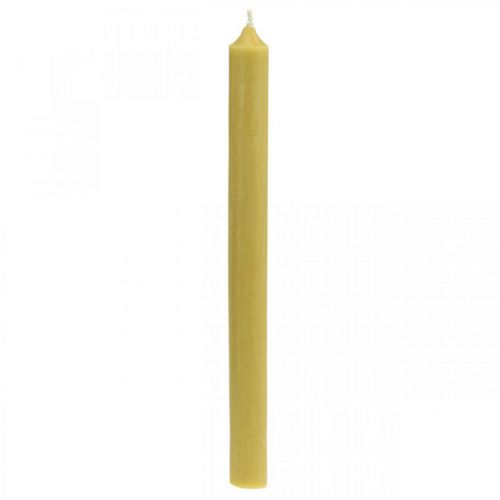 Maalaismaiset kynttilät Korkeat kynttilänjalat keltaisen väriset 350/28mm 4kpl