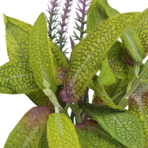 kohteita Keinotekoinen salviakimppu, silkkikukkia, salvian oksia tekovioletti L26cm 4kpl