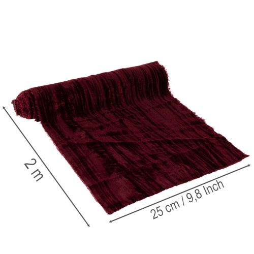 Samettinauhakoristeinen pöytäliina ja askarteluliina 25cm 2m | Floristik24.fi