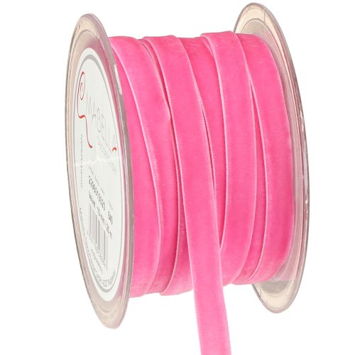 Samettinauha koristenauha lahjanauha sametti pinkki 10mm 20m
