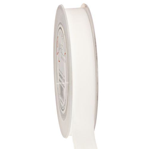 Samettinauha, lahjanauha, koristenauha, valkoinen sametti, 20 mm leveä, 10 m pitkä