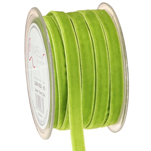 Samettinauha vaaleanvihreä koristenauha samettivihreä 10mm 20m