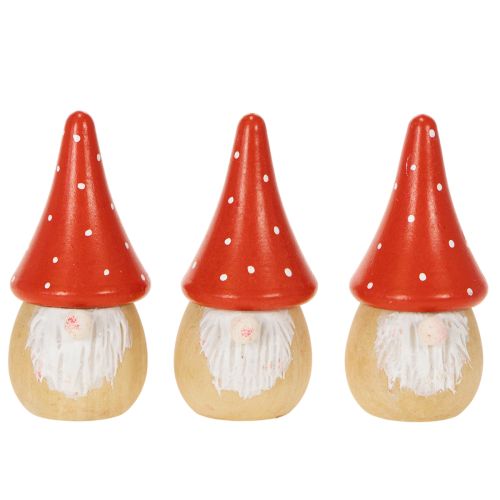 Mini Gnome Figuuri Kärpässieni Pöytäkoriste 10cm 6kpl | Floristik24.fi