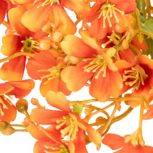 Tekokukka orkidean oksa oranssi filigraani huonekoriste 110cm 3kpl | Floristik24.fi