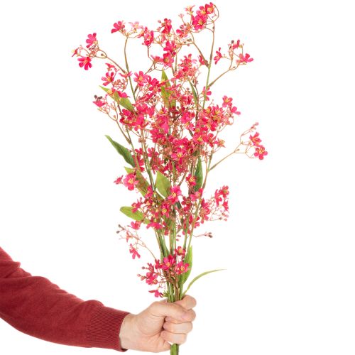 Keinotekoinen kukkiva oksa Oncidium orkideakoriste 112cm 3kpl | Floristik24.fi