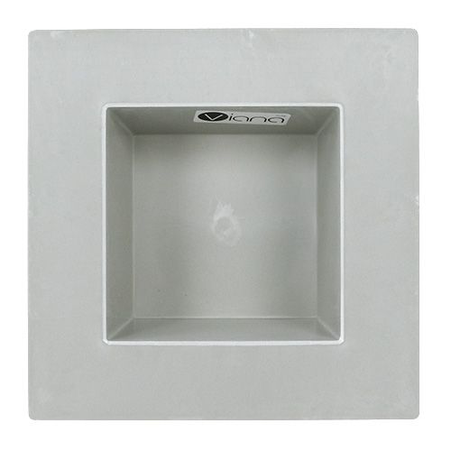 Floristik24 Kulho neliön harmaa 20cm x 20cm, 1kpl