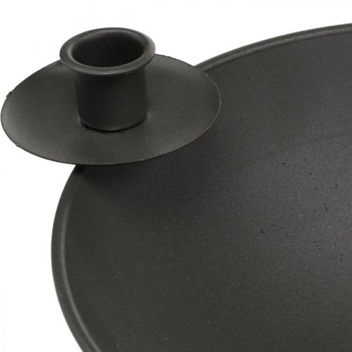 Koristeellinen kulho kynttilänjalka sauva kynttilänjalka metalli ruskea Ø31cm