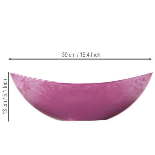 Muovikulho, pinkki, 39 cm x 13 cm, korkeus 13 cm | Floristik24.fi