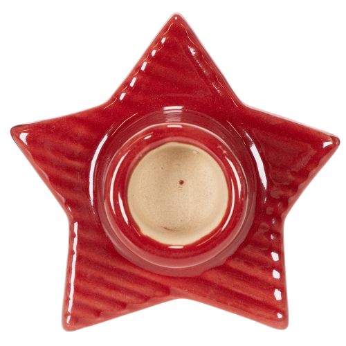 Tähdenmuotoinen kynttilänjalka kartiokynttilöille, adventti ja joulu, 8 cm, 2 kpl | Floristik24.fi