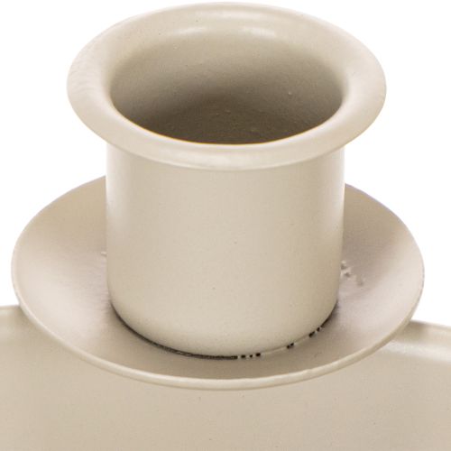 Kynttilänjalka, jossa 4 pidikettä, moderni adventtiseppele, beige, 15 cm | Floristik24.fi