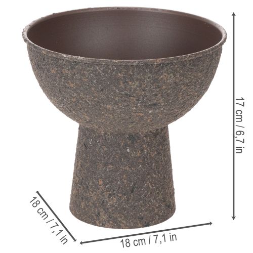 Pyöreä kukkamalja jalustalla, 18 cm | Floristik24.fi