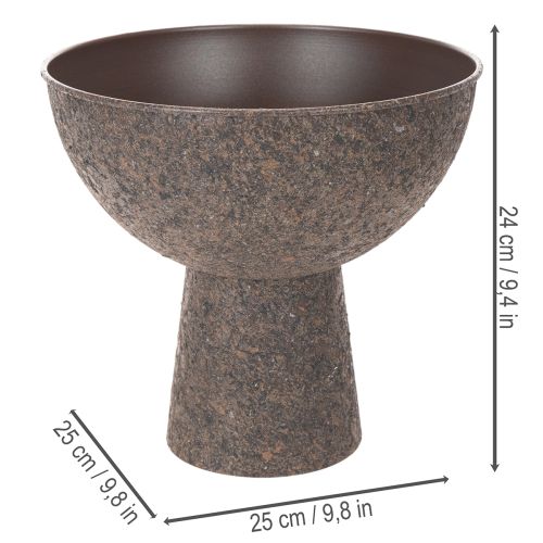 Pyöreä ruukku jalustalla, moderni kukkaruukku, 25 cm | Floristik24.fi