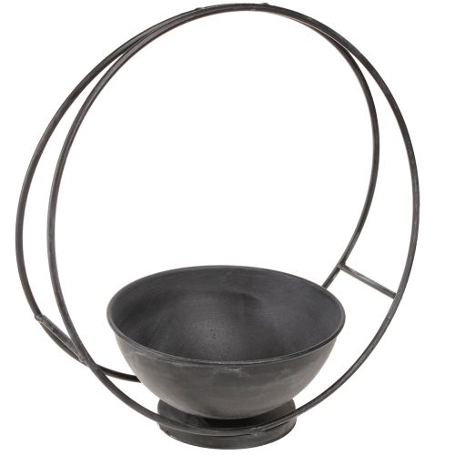 kohteita Kulho, jossa jalka koristerengas metalli antrasiittia H29cm 2kpl
