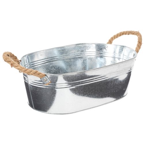 Soikea kulho 35cm x 21.5cm K11.5cm, kiiltävä sinkki | Floristik24.fi