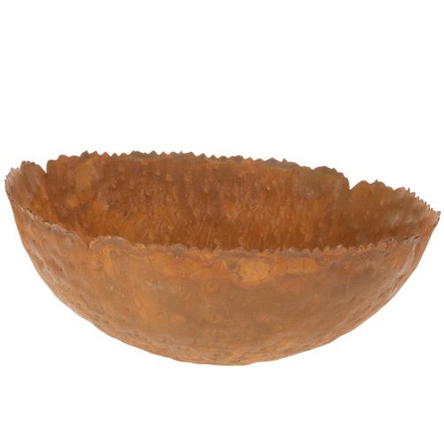 Pyöreä metallikulho ruosteenkestävällä pintakuvioinnilla, 20 cm | Floristik24.fi