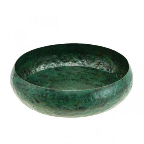 Koristekulho vihreä antiikki Koristekulho metallia Ø25,5cm K6cm